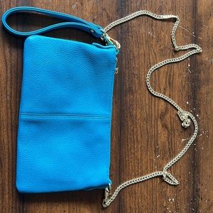 Charming Charlie turquoise gold chain shoulder clutch